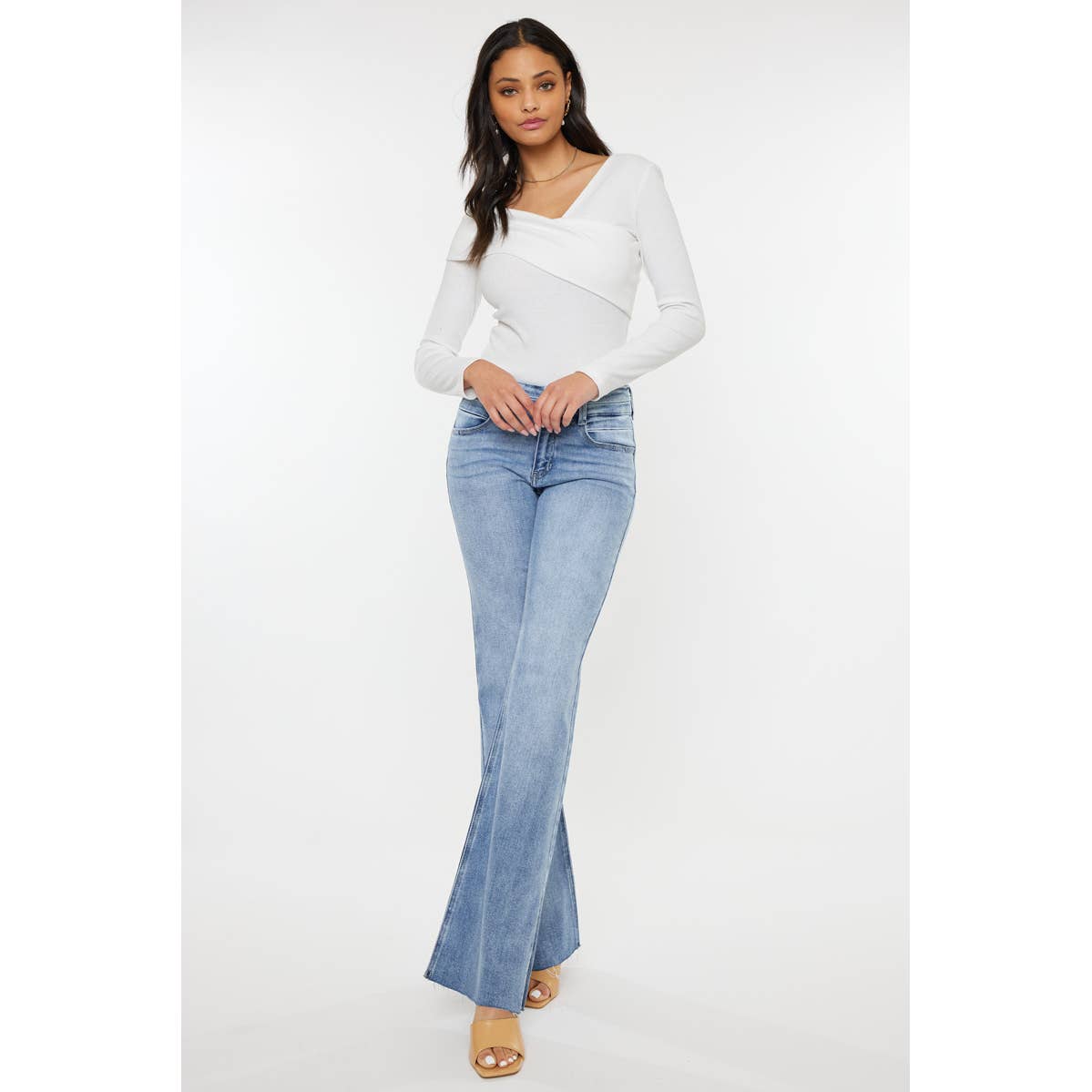 KanCan Side Slit Flare Jeans