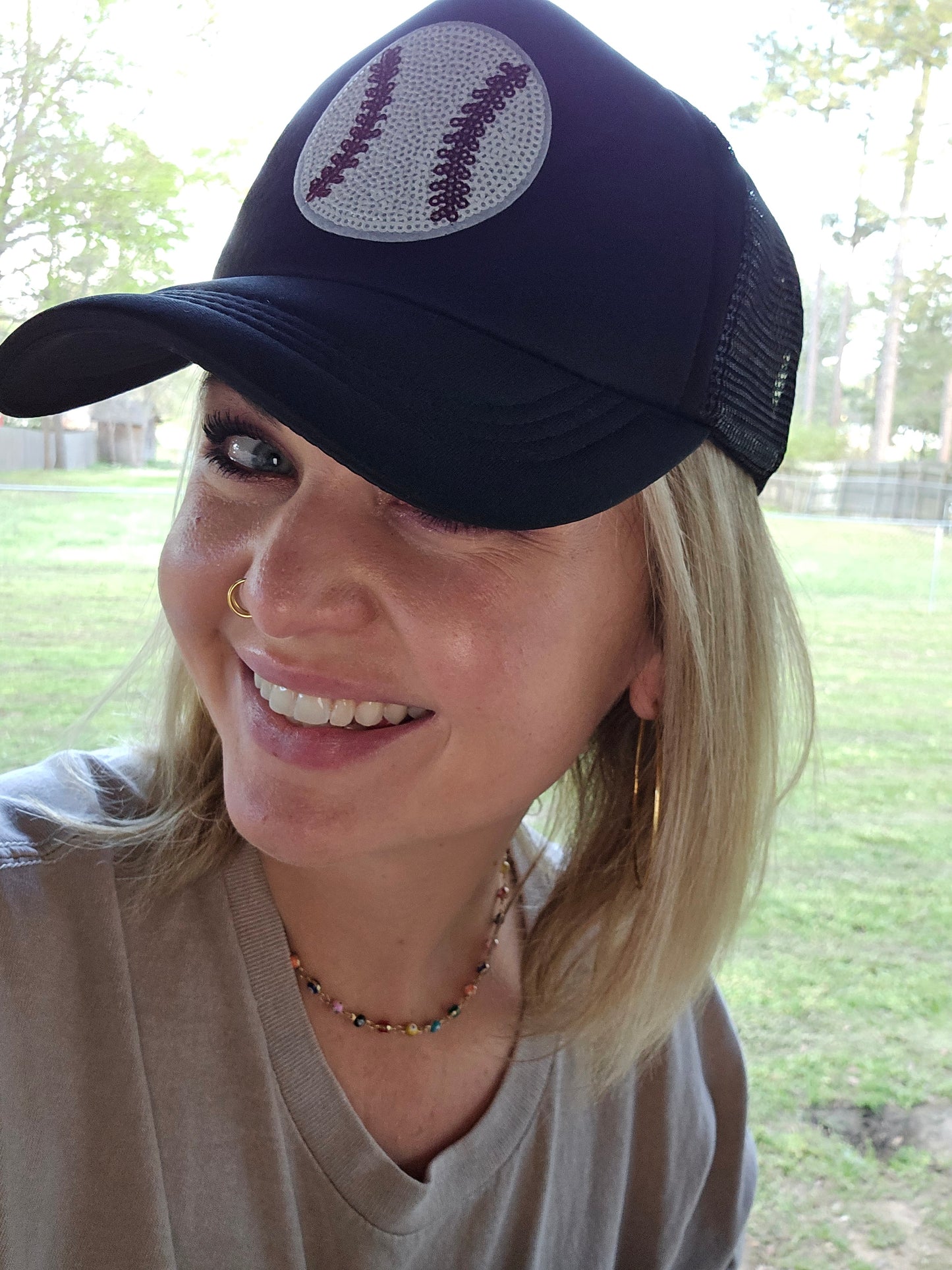 Sparkle Baseball Trucker Hat