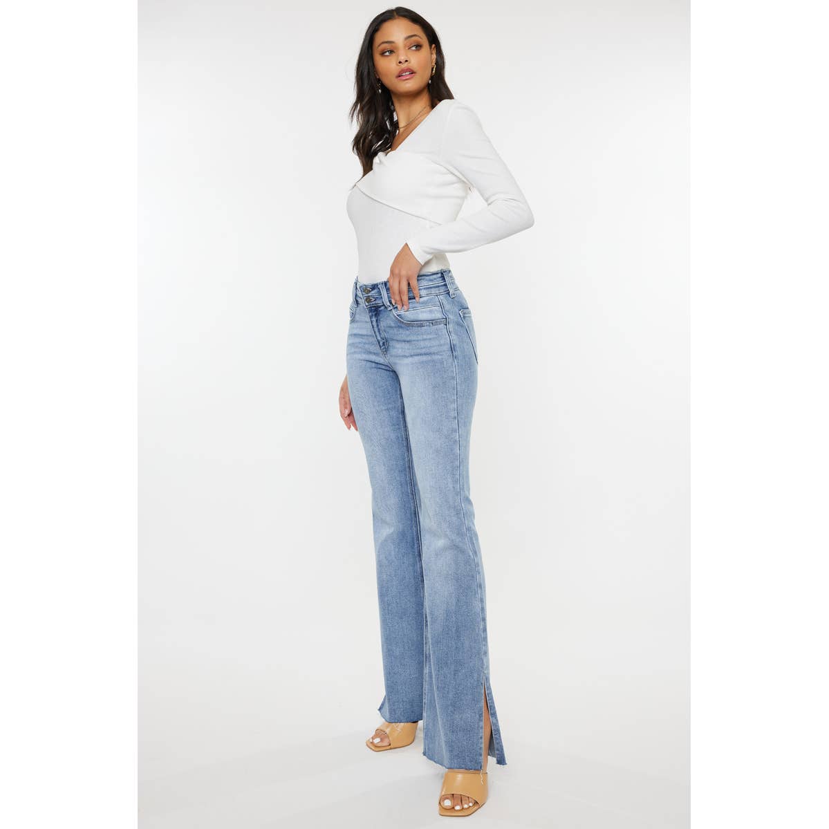 KanCan Side Slit Flare Jeans