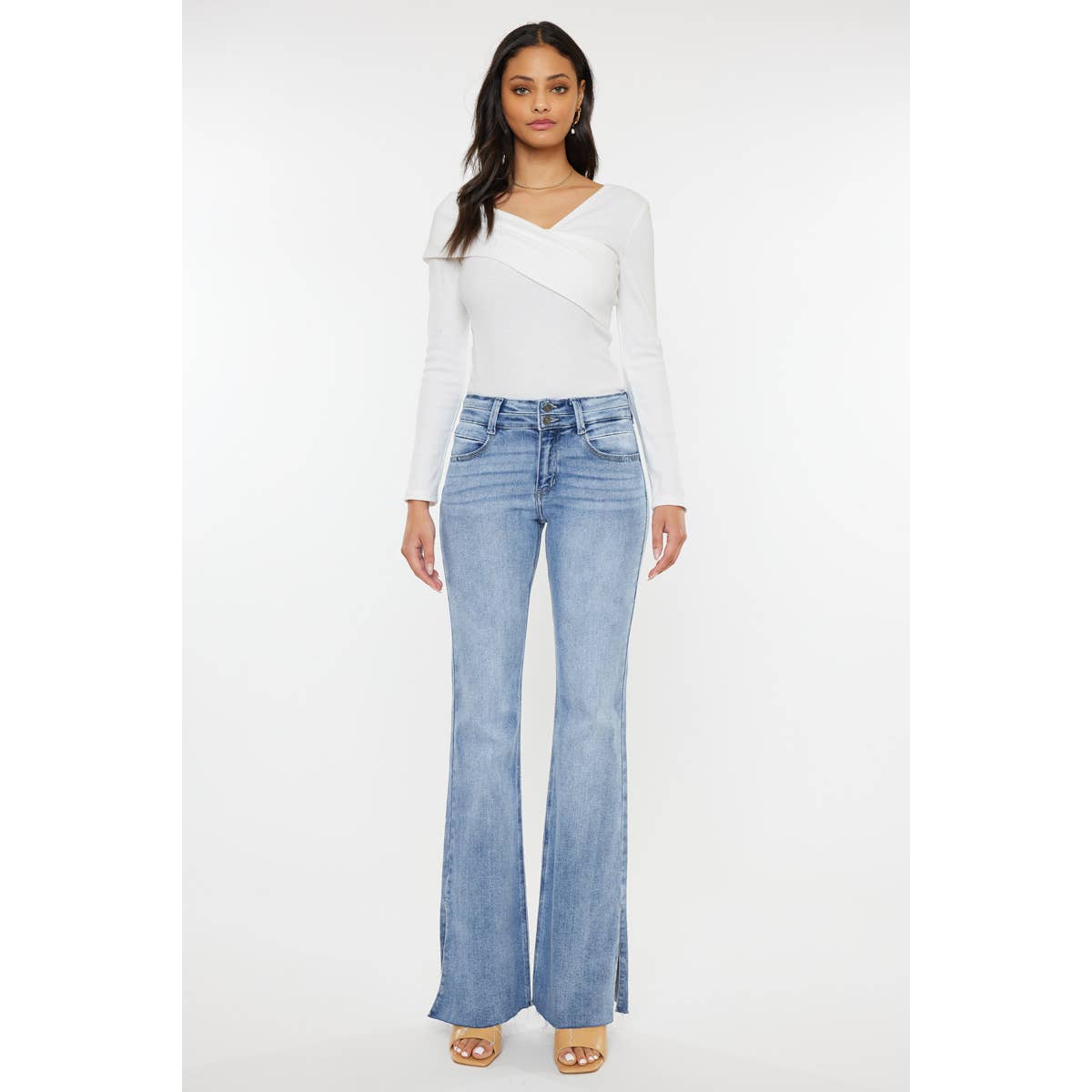 KanCan Side Slit Flare Jeans