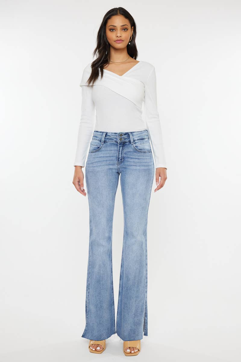 KanCan Side Slit Flare Jeans