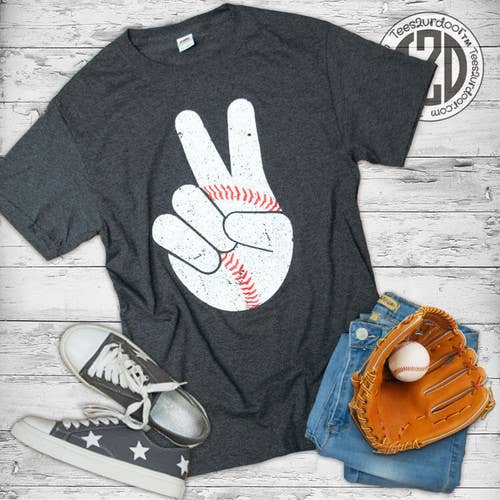 Baseball Peace Sign T-Shirt