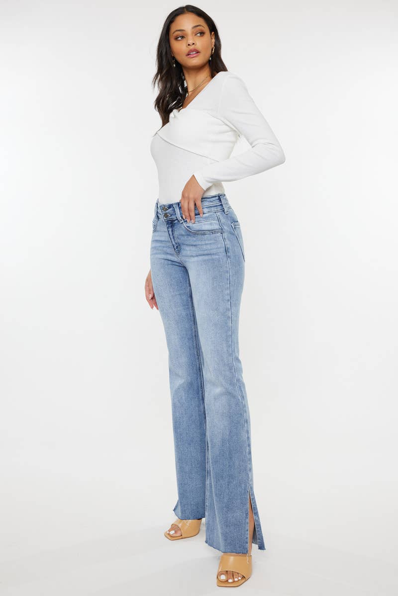 KanCan Side Slit Flare Jeans