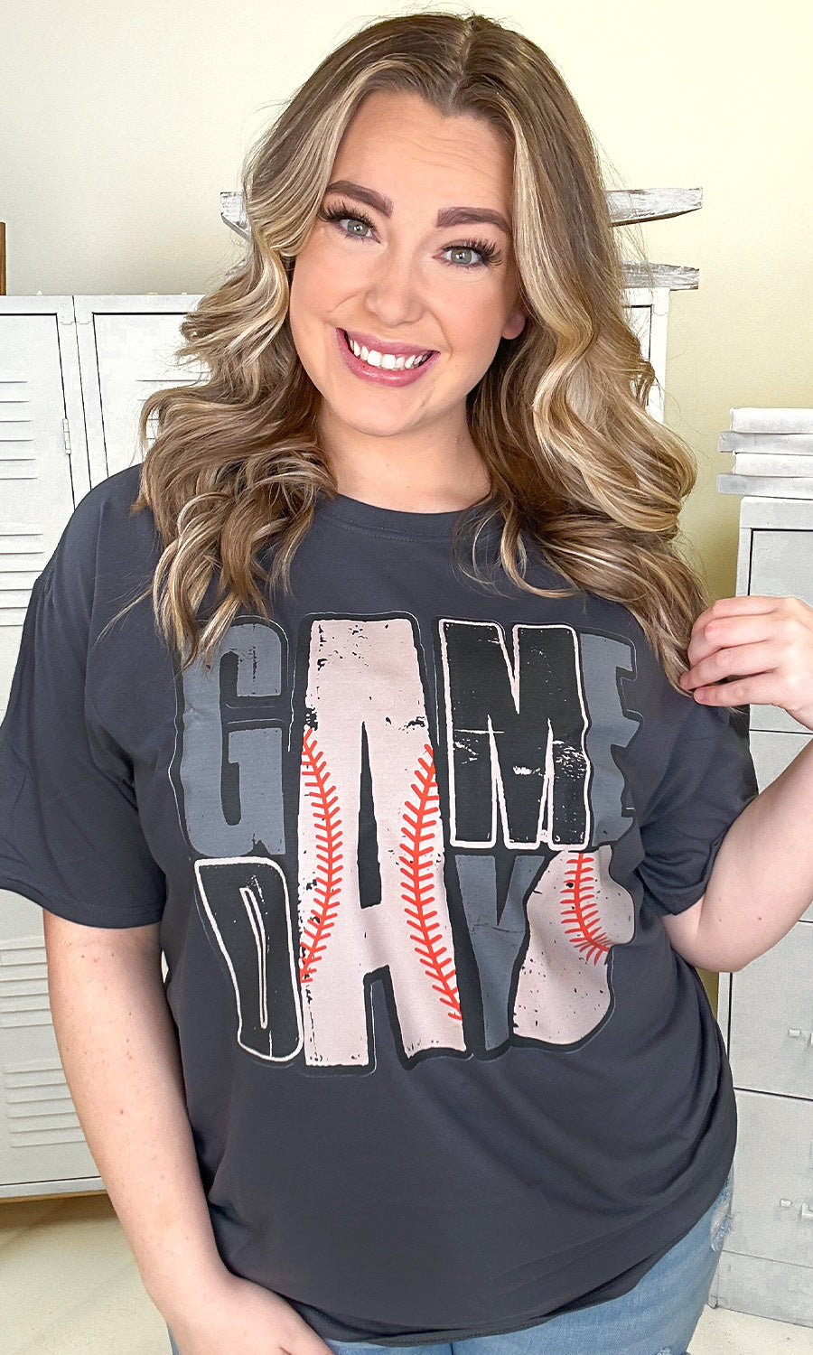 Game Day Stacked Baseball Graphic T-Shirt