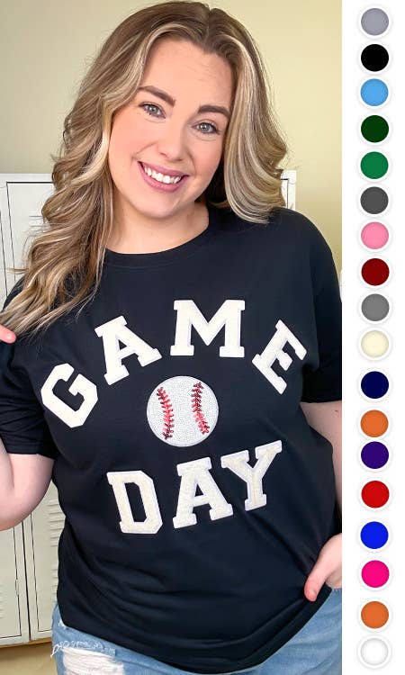 Game Day Sparkle Baseball Adult T-Shirt