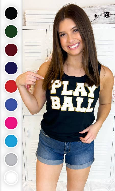 Play Ball Ideal Chenille Tank Top